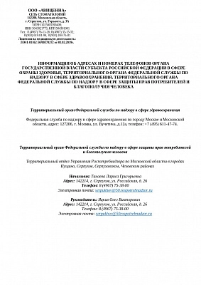 Информация об адресах и номерах тел. органов гос. власти